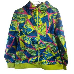 Fly Racing Motocross Geometric Zip Hooded Jacket  Tag Size XL, Pre-Owned